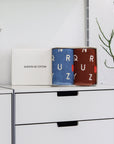 blue and brown hand towel gift set in signature gift box by Maison de Cotton