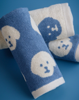 Face Towel | Blue Bichon