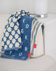 Hand Towel | Blue Alphabet