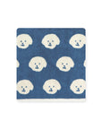 Bichon Bath Towel | Blue