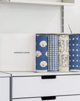 blue hand towel gift set in signature gift box by Maison de Cotton
