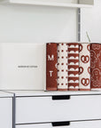 brown hand towel gift set in signature gift box by Maison de Cotton