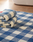 Big Check Bath Towel | Blue