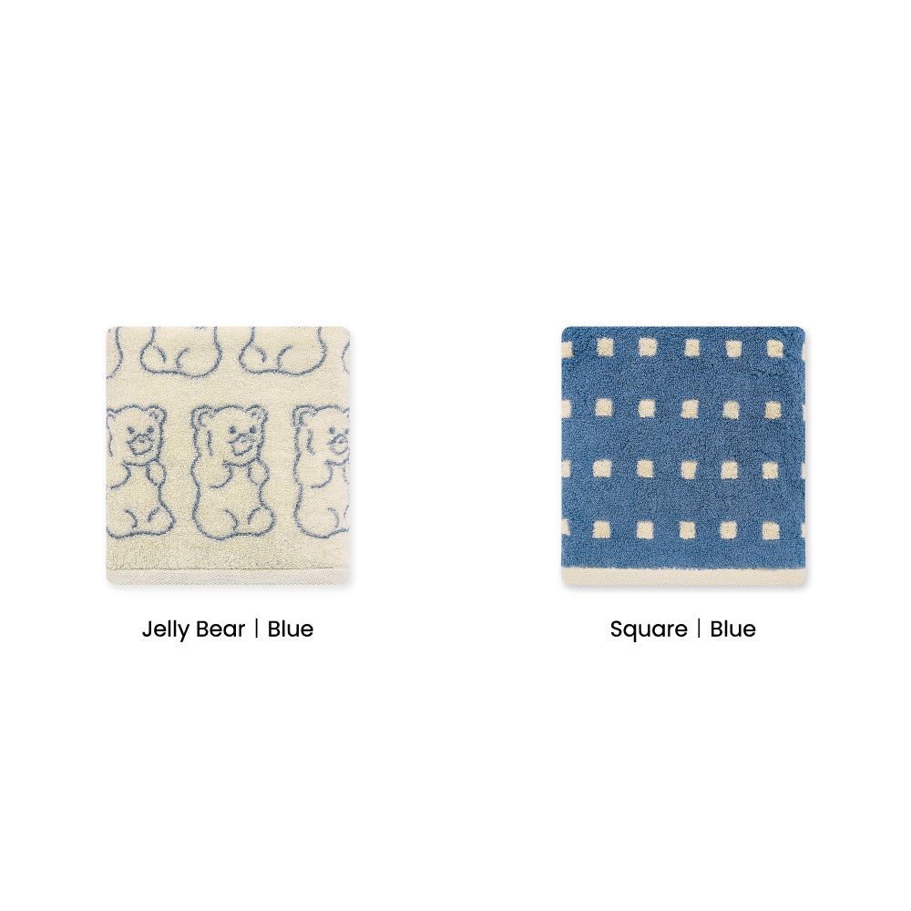 Signature Gift Set｜Set of 2 Blue Hand Towels