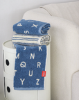 Hand Towel | Blue Alphabet
