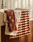 Hand Towel | Brown Alphabet