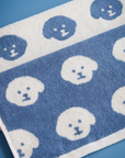 Face Towel | Blue Bichon