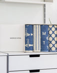 blue hand towel gift set in signature gift box by Maison de Cotton