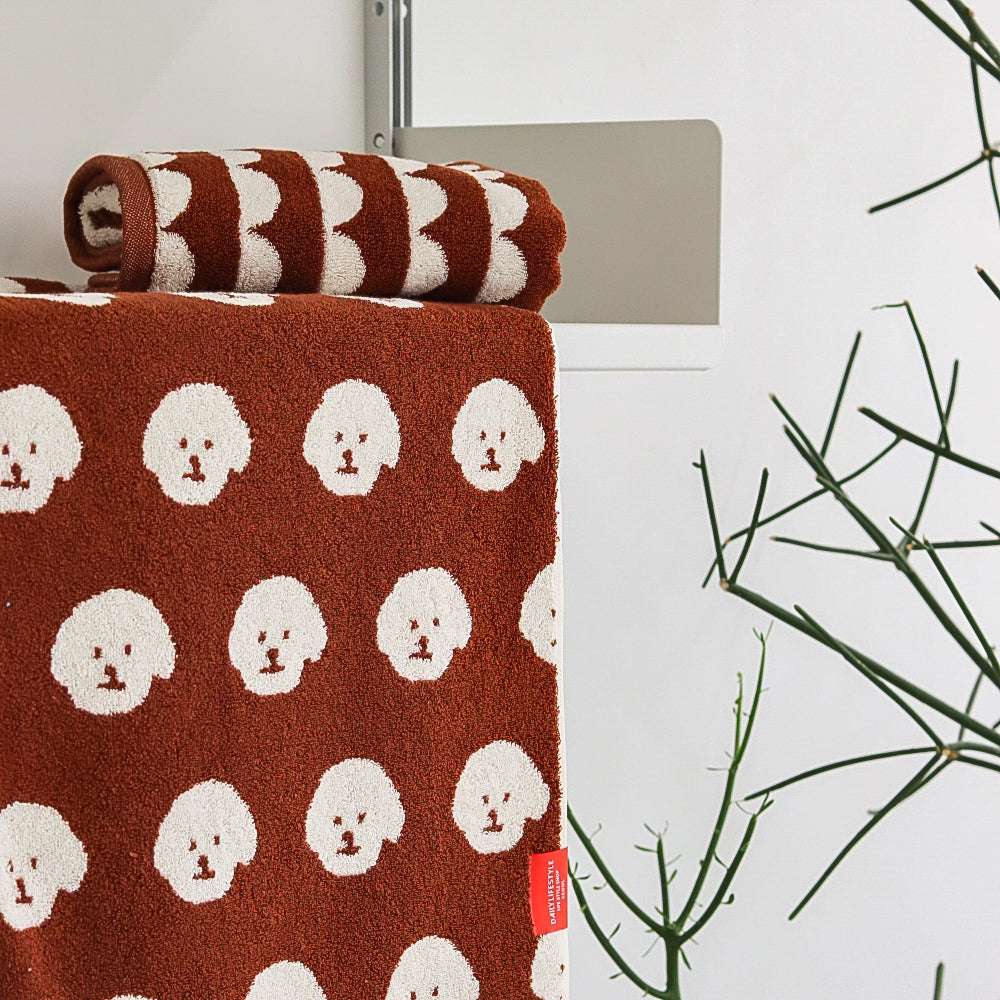 Signature Gift Set｜Set of 2 Brown Hand Towels