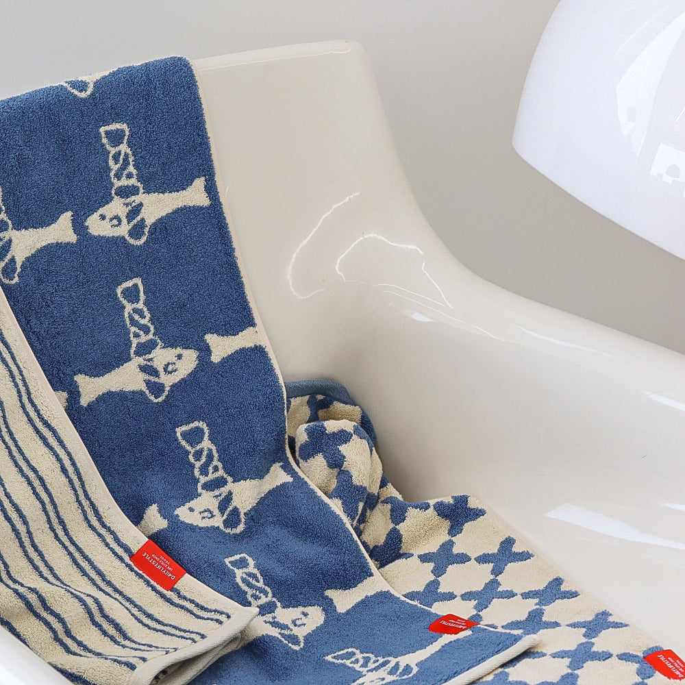 Signature Gift Set｜Set of 3 Blue Hand Towels
