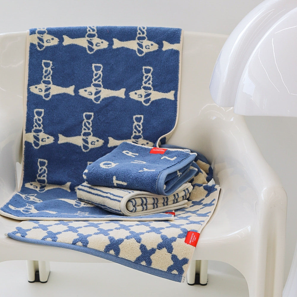 Signature Gift Set｜Set of 4 Blue Hand Towels