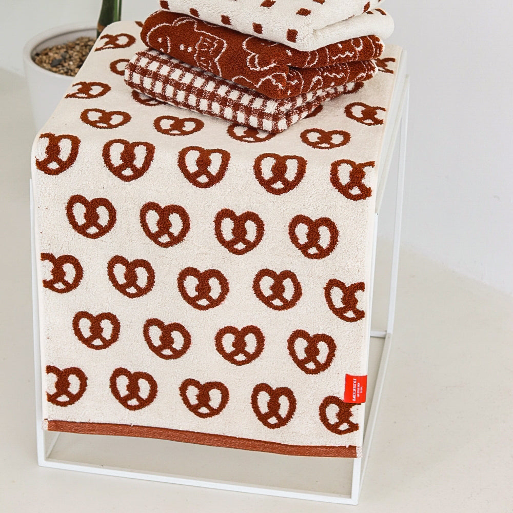 Signature Gift Set｜Set of 4 Brown Hand Towels