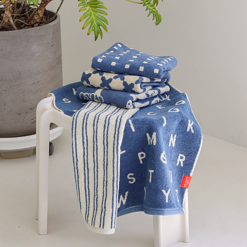 Signature Gift Set｜Set of 5 Blue Hand Towels