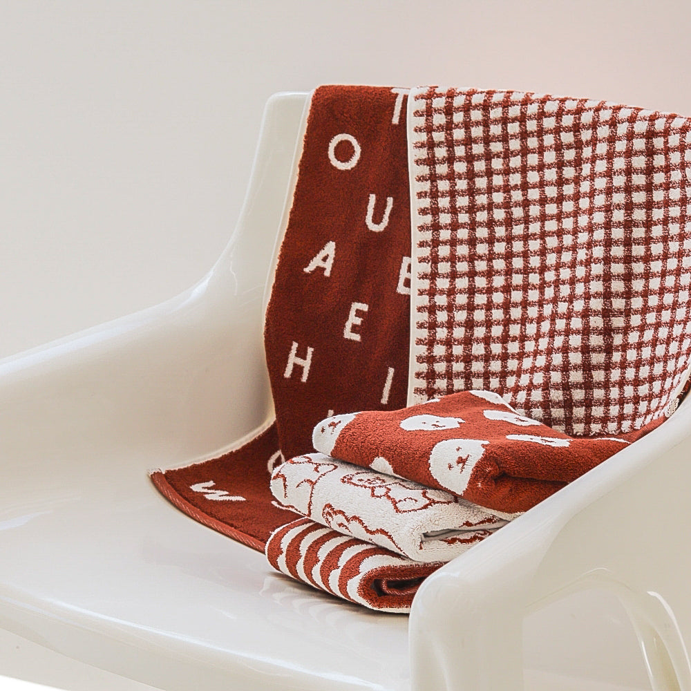 Signature Gift Set｜Set of 5 Brown Hand Towels